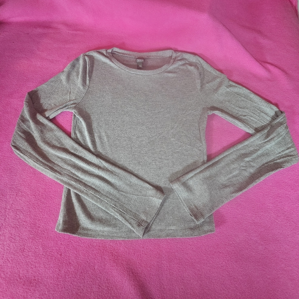 Wild Fable Heather Gray Long Sleeve Top